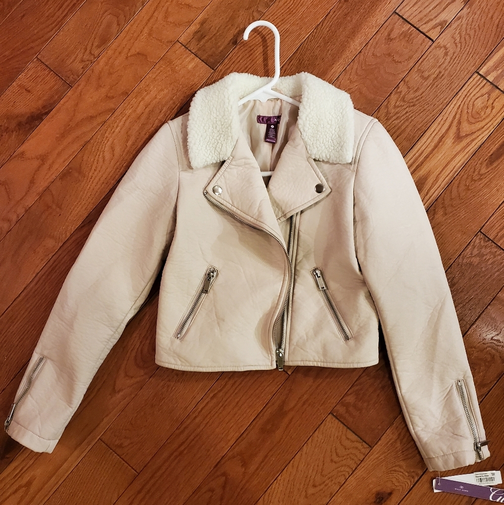 Girls Aqua Bloomingdales Crop Jacket Blush Pink